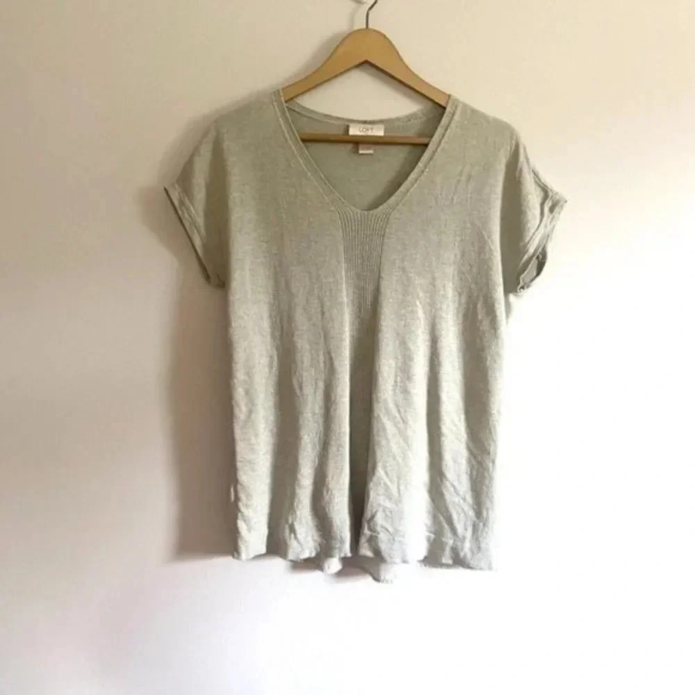 Loft Green Knit T Shirt - Picture 2 of 13